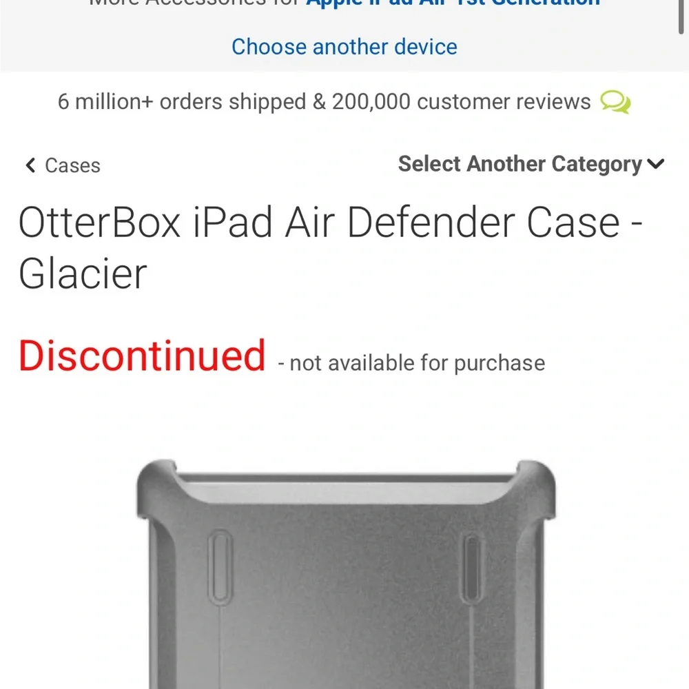 glacier grey ipad air defender case - otterbox!